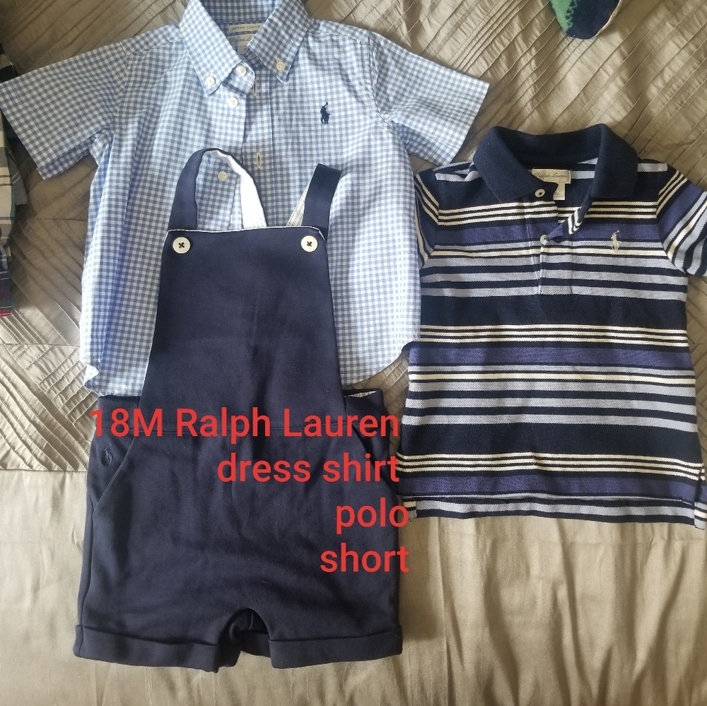 18m ralph Lauren set (Polo,dress shirt and short)